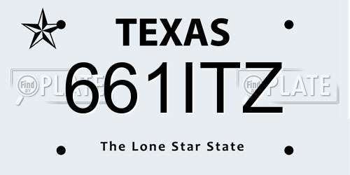 661ITZ Texas License Plate