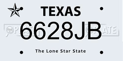 6628JB Texas License Plate