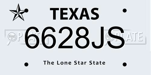 6628JS Texas License Plate