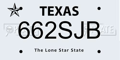 662SJB Texas License Plate