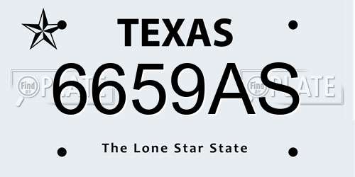 6659AS Texas License Plate