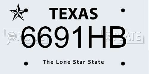 6691HB Texas License Plate