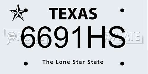 6691HS Texas License Plate