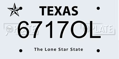 6717OL Texas License Plate