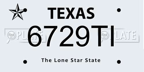 6729TI Texas License Plate