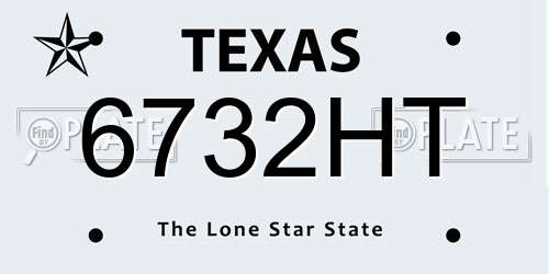 6732HT Texas License Plate