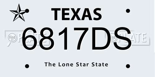 6817DS Texas License Plate