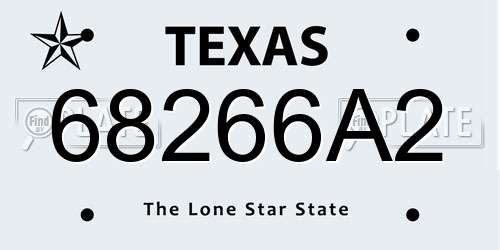 68266A2 Texas License Plate