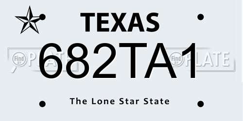 682TA1 Texas License Plate