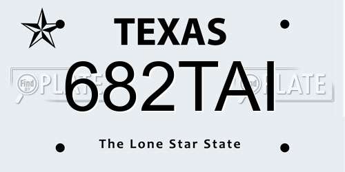 682TAI Texas License Plate