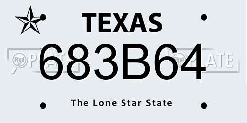 683B64 Texas License Plate