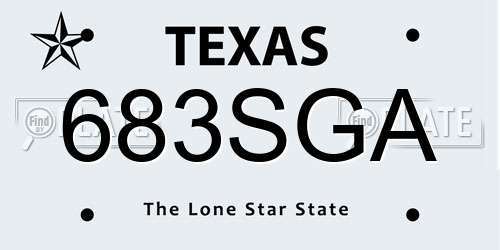 683SGA Texas License Plate