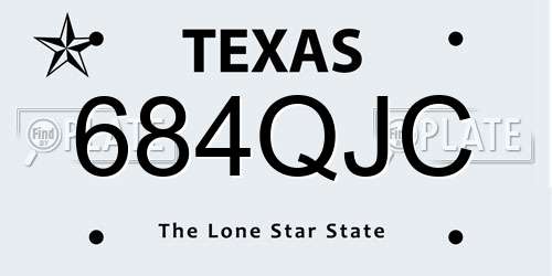 684QJC Texas License Plate