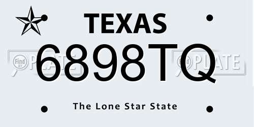 6898TQ Texas License Plate