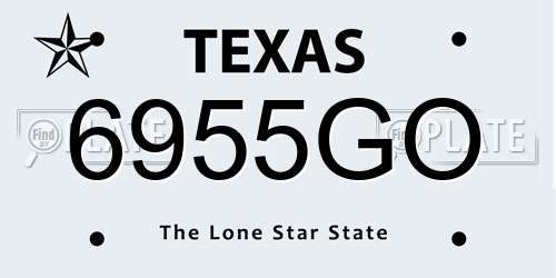 6955GO Texas License Plate