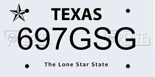 697GSG Texas License Plate