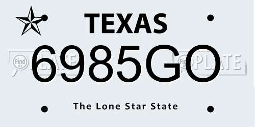 6985GO Texas License Plate