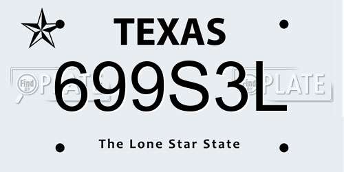 699S3L Texas License Plate