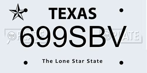699SBV Texas License Plate