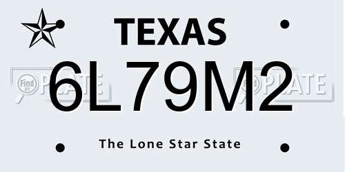 6L79M2 Texas License Plate