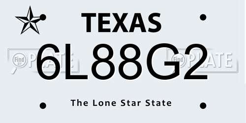 6L88G2 Texas License Plate
