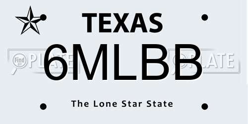 6MLBB Texas License Plate