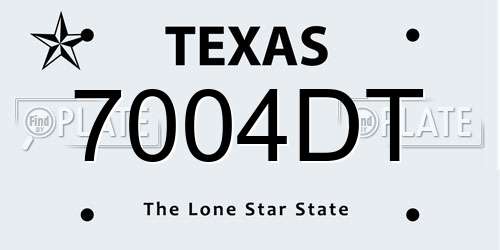 7004DT Texas License Plate