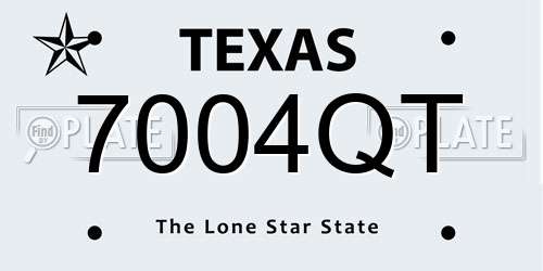 7004QT Texas License Plate