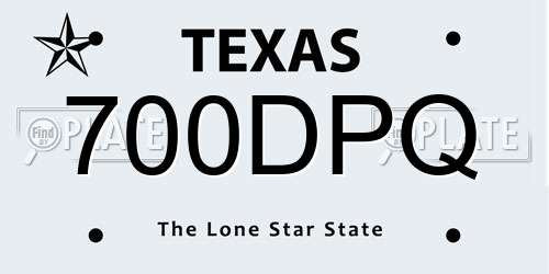 700DPQ Texas License Plate