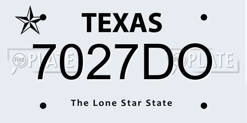 7027DO Texas License Plate