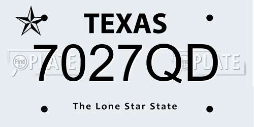 7027QD Texas License Plate