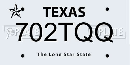 702TQQ Texas License Plate