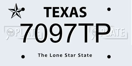 7097TP Texas License Plate