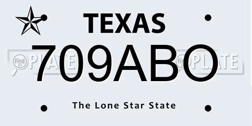 709ABO Texas License Plate