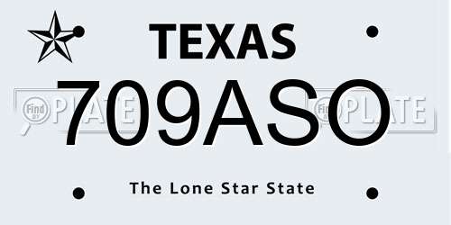 709ASO Texas License Plate