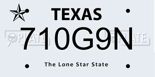 710G9N Texas License Plate