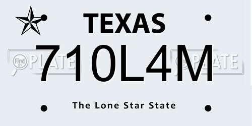 710L4M Texas License Plate