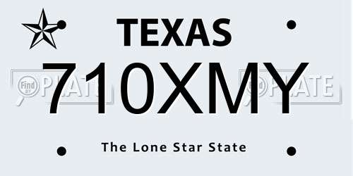 710XMY Texas License Plate
