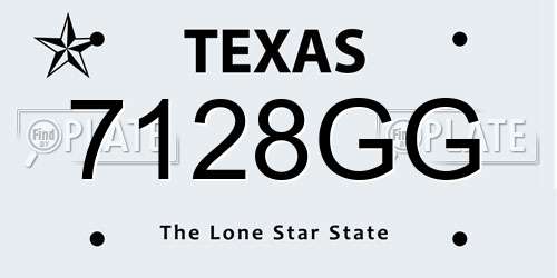 7128GG Texas License Plate