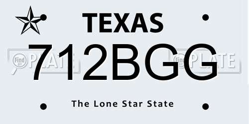 712BGG Texas License Plate