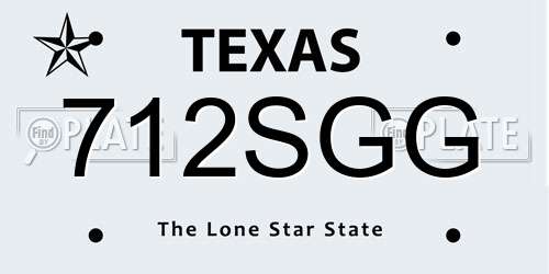 712SGG Texas License Plate