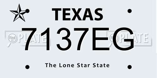 7137EG Texas License Plate