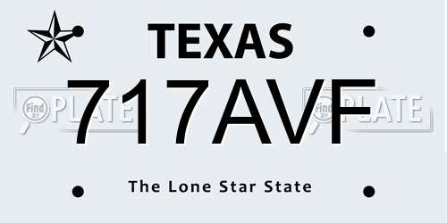 717AVF Texas License Plate