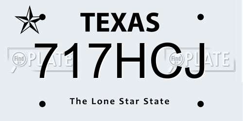 717HCJ Texas License Plate