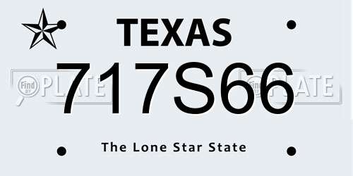 717S66 Texas License Plate