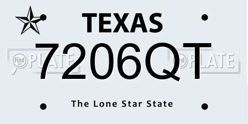 7206QT Texas License Plate