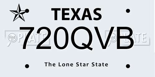 720QVB Texas License Plate