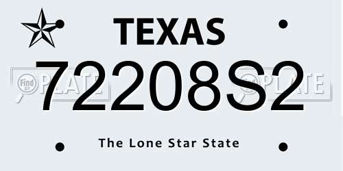 72208S2 Texas License Plate