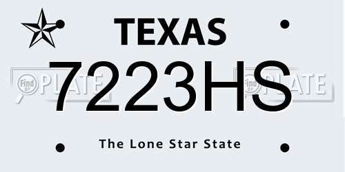 7223HS Texas License Plate
