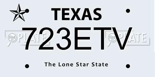 723ETV Texas License Plate
